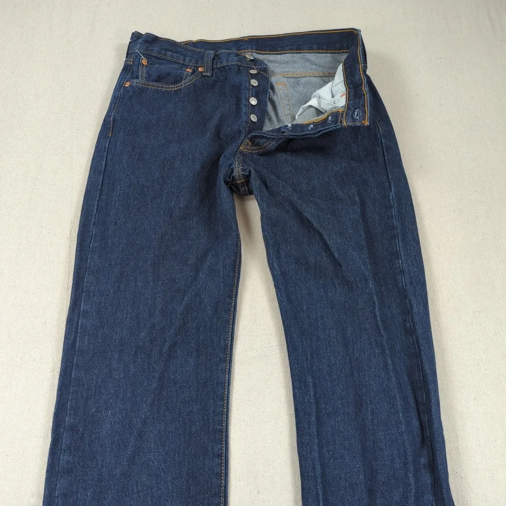 Levis 501 Jeans Mens 34x36 Blue Button Fly Casual Classic American Western